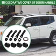 thumbnail image 2 of Juego de cubiertas para manijas de puerta exterior Unique Bargains, trim decorativo para Jeep Renegade 2015-2021, ABS, negro, 1 juego, 2 of 6