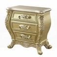 thumbnail image 4 of Gold Modern 3-Drawer Bedroom Nightstand, 4 of 7