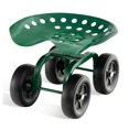 thumbnail image 2 of 360° Green Garden Rolling Workseat: Adjustable Height Swivel Seat, Heavy-Duty Metal Frame, 7" PP Tires for Outdoor Yard Work & DIY Tasks, 2 of 10