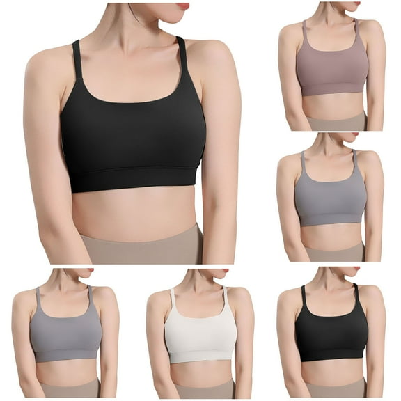Darzheoy Sports Bras for Women Sports Bra Vest Push-Up Yoga Young Ladies Fitness Sports Bra With Removable Chest Pad Jogging Bras S