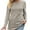 01 Gray, variant on Lightweight Blouse For Women Solid V Neck Long Sleeve Fall Tops Fashion Ribbed Knit Shirts Cogild