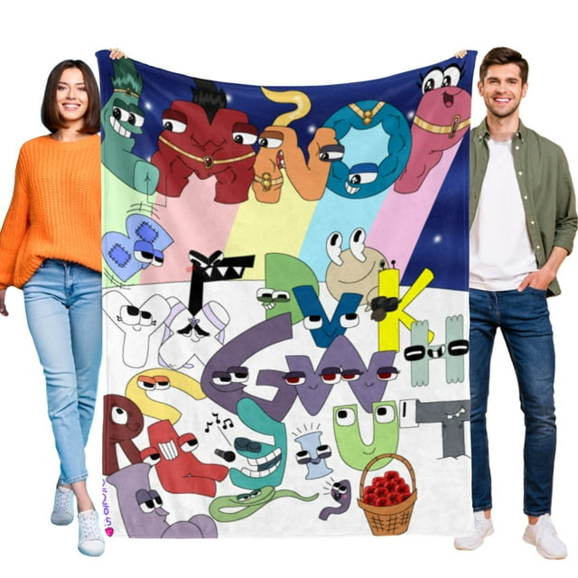 Alphabet Lore anti-pilling, suave, ligera, esponjosa y acogedora de lujo para hogar y cocina – Perfecta para niños y adultos,130X150cm
