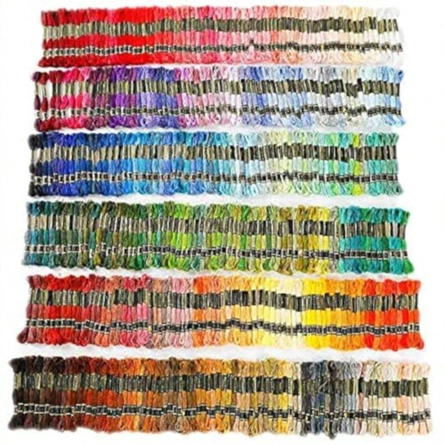 Rainbow Color Embroidery Floss 447 Skeins Per Pack with Cotton for Cross  Threads Bracelet Yarn Craft Floss Embroidery Floss Set