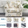 thumbnail image 3 of Eco-Ancheng 2 Piece Sofa Cover Printed Armchair Couch Cover Stretch Sofa Slipcover with Individual Cushion Covers Furniture Protector for Living Room Chairs with Elastic Bottom, Armchair,03, 3 of 7