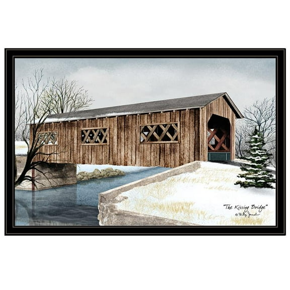 The Kissing Bridge by Billy Jacobs Printed Wall Art Wood Multi-Color