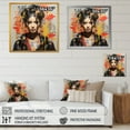 thumbnail image 4 of Designart "Collage of Japanese Woman in Pop Art II" Fashion Framed Wall Art Decor - Glam Red Woman Entryway Framed Wall Art, 4 of 6