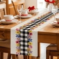 thumbnail image 5 of Colorful Flowers Table Runner - 120 Inch Long Spring Floral Elegant Pastoral Rustic Cotton and Linen Blended Dress Scarves Farmhouse Table Runner for Kitchen Dining, Coffee Table, 13" x 120", 5 of 8