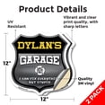 thumbnail image 2 of Dylan's Garage I Can Fix Everything But Stupid (2 Pack) 12 inch X 12 inch Shield Shaped Heavy Duty 3.2 mil Vinyl Decals To last, Gift for Dads and Uncles Classic Americana Crafted in, 2 of 6