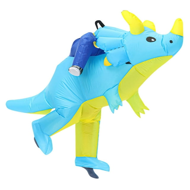 yuksok Inflatable Ride on Triceratops Costume Quick and Effortless Setup Blow up Outfit Toddler Size