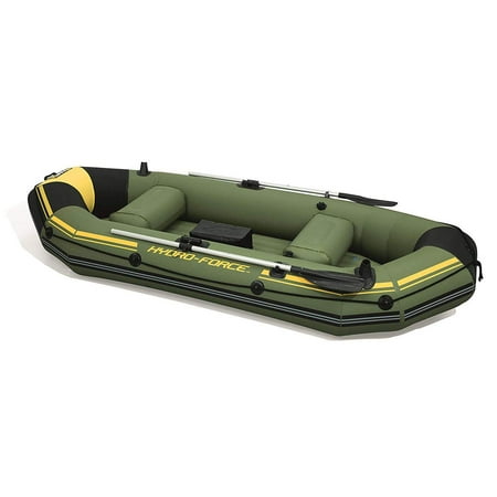 Hydro Force Marine Pro Inflatable Boat Raft w/Pump & Aluminum Oars (Best Way To Clean Aluminum Diamond Plate)