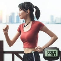 CxhicLuv Pedometer Step Counter 3.2×2×1.8 Inch Portable, LCD-Display, Clip-On – Digital Step Tracker with Lanyard, Ideal for Walking, Running, Travel, Suitable for Fitness Beginners