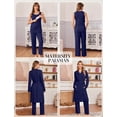 thumbnail image 2 of Ekouaer Nursing Pajamas Maternity Robe Set 3 Pieces Postpartum Maternity Pajama Set Pregnancy Breastfeeding Pj, 2 of 6