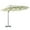 Beige and Black, variant on Outsunny 9' x 14' Outdoor Patio Umbrella Offset Cantilever Umbrella with Twin Canopy Sunshade Umbrella with Lift Beige