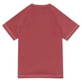 thumbnail image 6 of FORMRS Boys Rash Guard with Short Sleeves UPF 50+ Swim Shirts Sizes 3-12T, Red Christmas Poinsettia, 6 of 6
