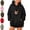 Black, variant on GIHAVUR Women'S Pet Hoodie with Cat Carrying Pocket and Hand Pockets Pullover Sweatshirt Side Zip Pocket Trendy Streetwear Top