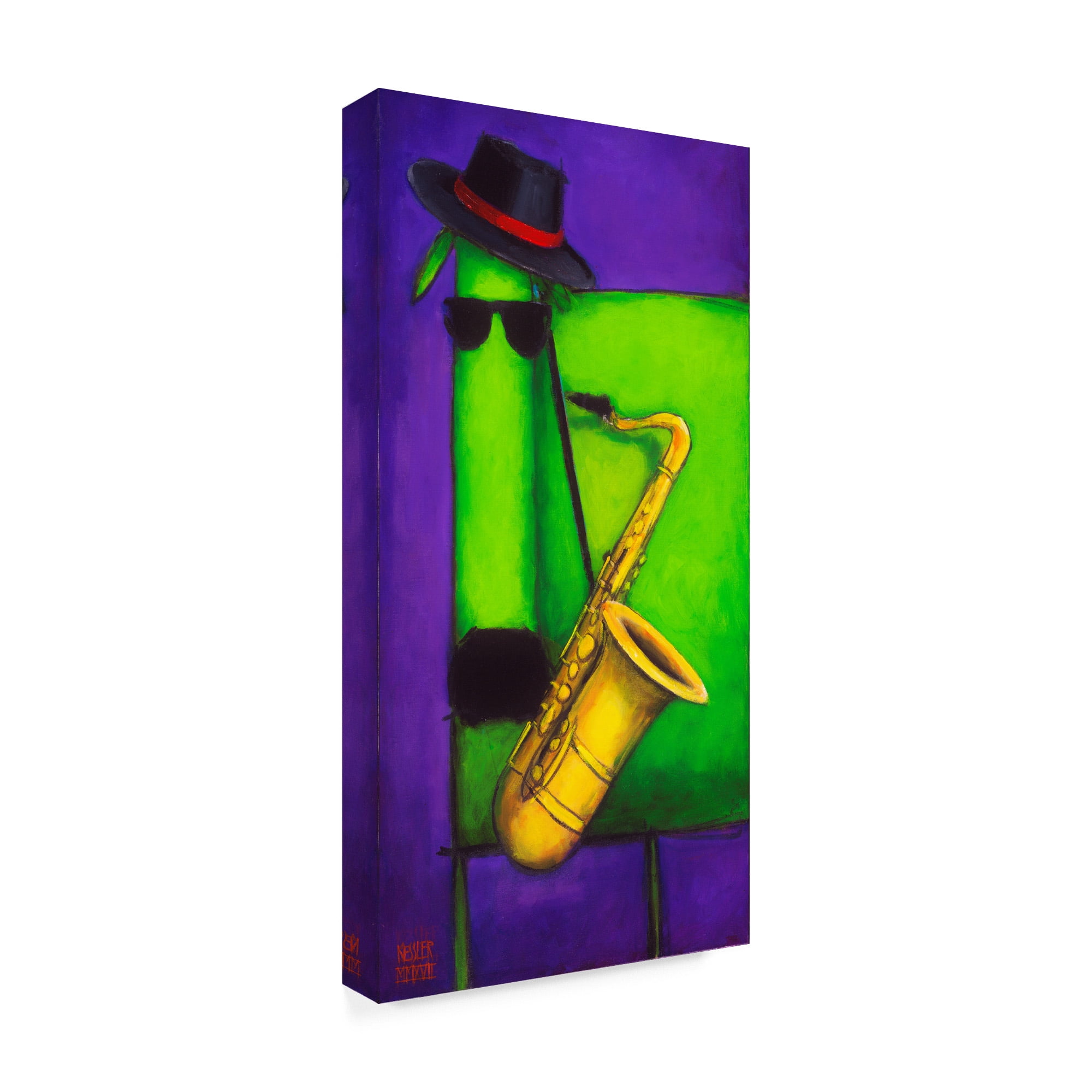 Trademark Fine Art 'Sax Dog' Canvas Art by Daniel Patrick Kessler