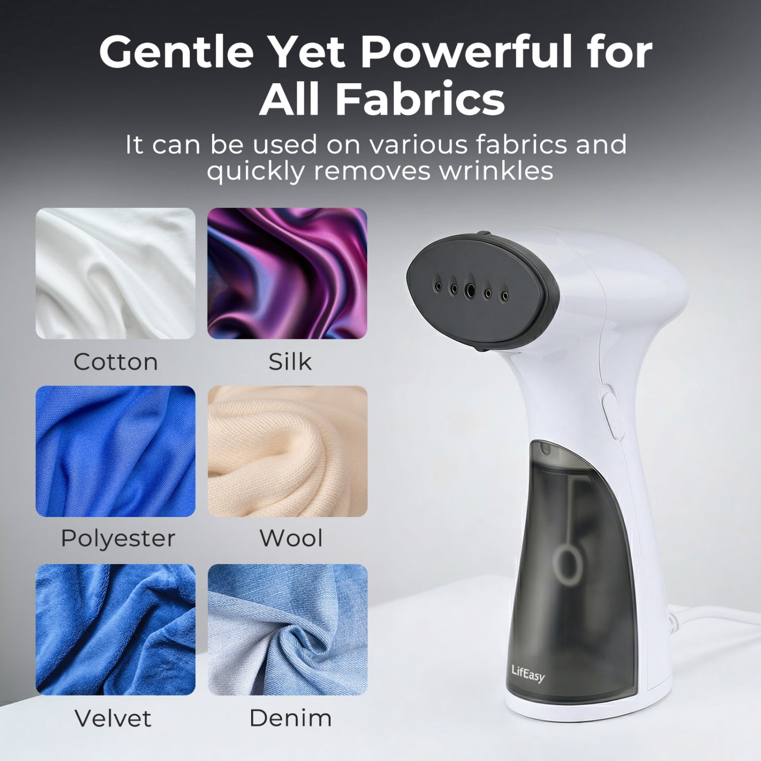 LifEasy Handheld Garment Steamer, 800W Portable Steamer for Clothes, Travel Iron 10-Second Heat-up Dual Mode, 5.1 fl oz Tank Anti-Leak for Home Travel
