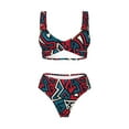 thumbnail image 4 of Daiia Geometric Elements Women's Bikini Set Two Piece Swimsuit High Waisted Bikini Adjustable Straps Bikini Perfect for Beach, Pool, and Summer Vacation-Medium, 4 of 9