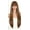 Light Brown, variant on 24 Inches Women's Long Straight Premium Synthetic Wig Blonde Full Hair Wig with Hair Bangs Hair extensions Wigs #613