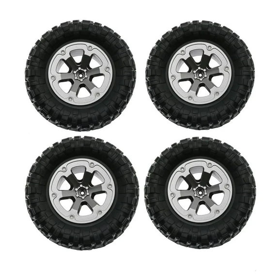 4-Pack Black RC Car Tires Rubber & Plastic, 140g, for WPL B-1 B-14 C-14 C-24 1/16 Trucks Grip TAPDRA Accessories
