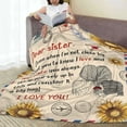 thumbnail image 6 of SPXUBZ To Sister Gifts Sunflower Sister Throw Blanket Birthday Gifts for Sister Women's Day Mother's Day Gifes, 6 of 7