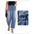 thumbnail image 6 of DOKOTOO Women's Barrel Jeans Wide Leg Vintage Mid Rise Y2k Baggy Boyfriend Ankle Denim Pants Plus Size 18, 6 of 11