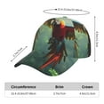 thumbnail image 2 of Balery Flying Parrots In Jungle Gorra de béisbol de tamaño ajustable para correr, entrenar y actividades al aire libre. Gorra de papá para todas las estaciones., 2 of 6