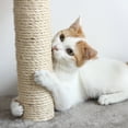 thumbnail image 5 of Cat Scratching Post with 3 Carpeted Scratcher Posts, Perch and Play Area, Cat Tower for Kittens and Adult Cats by PETMAKER, 5 of 8