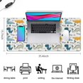 thumbnail image 5 of Long Mouse Pads for Desk,Colorful Dinosaurs Cacti Roar Pattern Desk Mats on Top Of Desks, Desk Mouse Pad Extra Large with 3mm Non-Slip Base and Stitched Edge for Gaming,Office,Work,Home 35.4"x15.7", 5 of 6