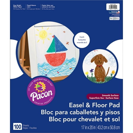 UPC: 0000671112002 | Pacon® Easel & Floor Pad  Unruled  17  x 20   White  Pack of 2