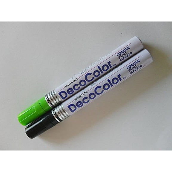 Marvy DecoColor Paint Markers (black and light green)