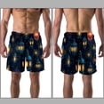 thumbnail image 3 of luoweisi Men's Beach Shorts Quick Dry Swim Trunks with Mesh Lining Retro Lantern S, 3 of 5
