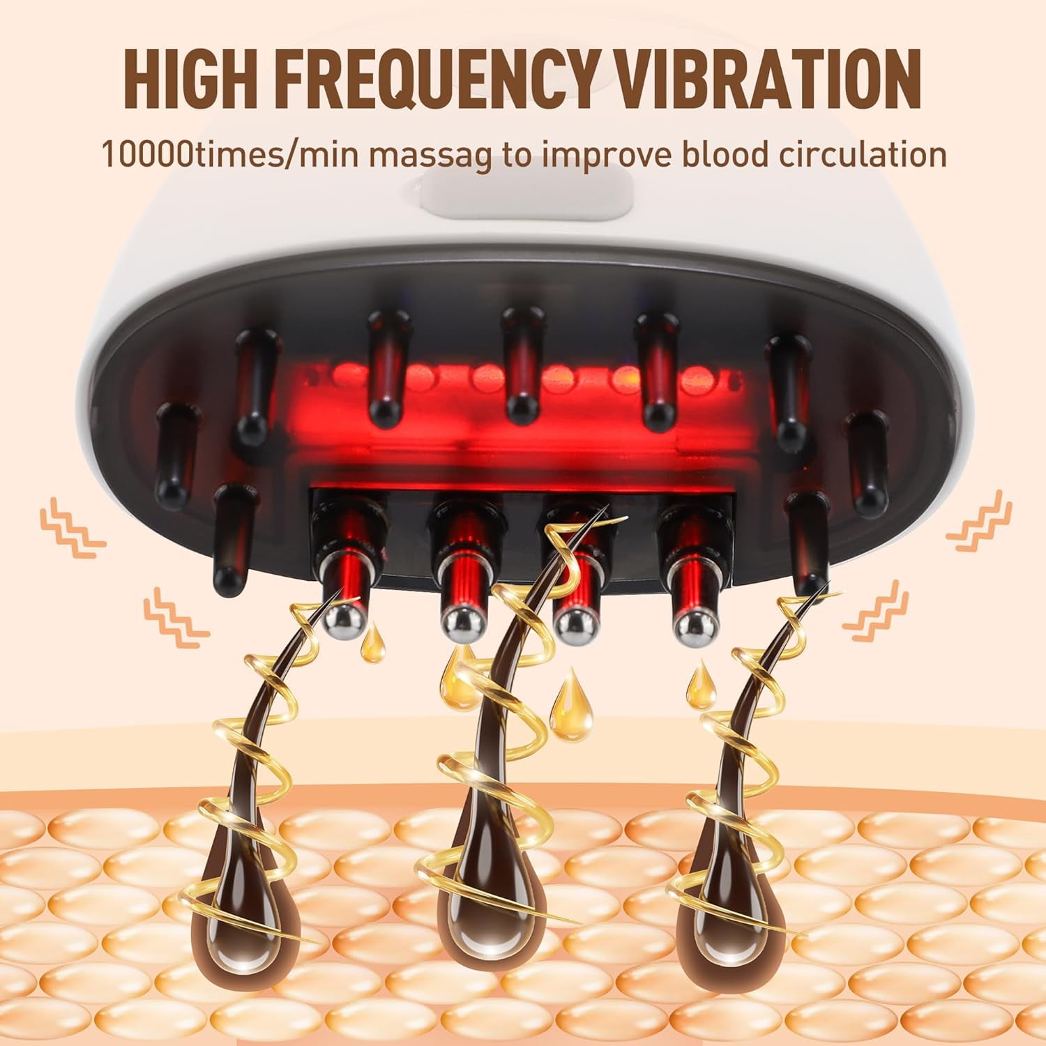 Hair Massager Scalp Electric Scalp Massager Brush Oil Applicator For Scalp Massager Scalp Massager Scalp Massager Hair Growth Red Light Scalp Stimulator Head Oil Dispenser