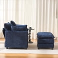 thumbnail image 2 of Silla de acento moderno de 39,4" con otomano, silla de club de sala de estar Chenille tapiceada silla, silla de lectura para dormitorio, 2 of 5