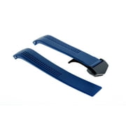 20MM RUBBER STRAP BAND FOR  TAG HEUER CARRERA WATCH FT6007 FC5014   CLASP BLUE