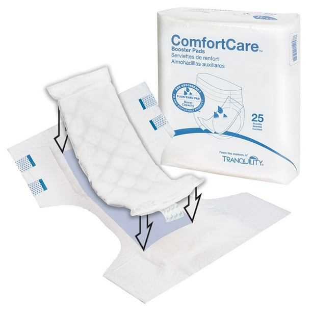 Comfort Care Incontinence Booster Pad, 12 Inch Length Moderate