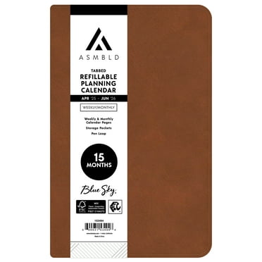 Blue Sky Monthly Weekly Refillable Medium (5" x 8") Tan 15-Month (April 2025 - June 2026)