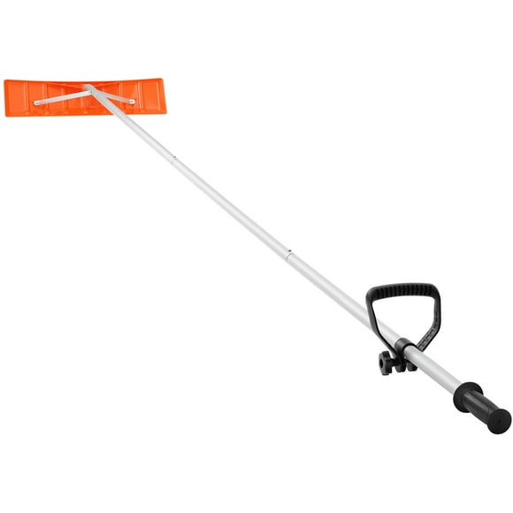 KFFKFF Snow Roof Rake, 25" Wide Poly Blade for Snow Clearing, 21ft Aluminum Handle, Efficient Roof Shovel with Grip, Simple Assembly & Operation for Home Roofs, Vehicles, Damp Foliage