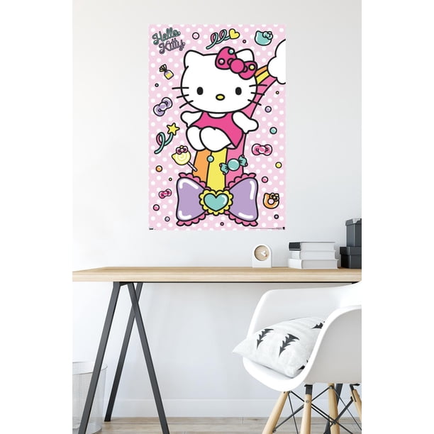 Hello Kitty: 21 Sugar Rush - Rainbow Wall Poster, 22.375