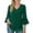 Green, variant on 3/4 Ruffle Sleeve Sparkly Tops for Women Elegant Sequin V Neck Blouses Dressy Casual Party Fall Shirts