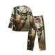 thumbnail image 1 of Fotbe American Wildlife Deer Forest Pijama de Hombre con Estampado de Manga Larga, Conjunto de 2 Piezas, Ropa de Dormir Suave y Cómoda con Bolsillos-Medium, 1 of 7