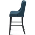 thumbnail image 4 of Bar Stool Chair Barstool, Set of 2, Fabric, Wood, Navy Blue, Modern Contemporary Urban Design, Bar Pub Cafe Bistro Hotel Restaurant Hospitality, 4 of 7