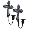 thumbnail image 1 of 2 apliques de pared con candelabro, apliques para velas para pasillo, adorno de pared decorativo francés vintage para fiesta, sala de estar. Negro, 1 of 8