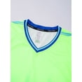 thumbnail image 4 of TSSOE Soccer Uniforms for Kids Boys Football Jersey V Neck Practice T Shirt and Sport Shorts Set Team Fluorescent Green XXS, 4 of 6