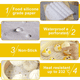 thumbnail image 3 of Paquete de 100 papeles para dim sum de 23 cm como base para vaporeras de bambú, freidoras de aire caliente, vaporeras, revestimientos para airfryer, papel para hornear redondo con revestimiento, 3 of 7