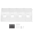 thumbnail image 6 of Portable Walk in Tunnel Greenhouse 15x65x7Ft White PE Cover Galvanized Steel Frame 8 Roll up Windows Diagonal Poles Zippered Door, 6 of 8