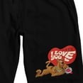 thumbnail image 2 of Scooby Doo I Love You Men's Black Sleep Pajama Shorts-Small, 2 of 3
