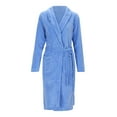 thumbnail image 4 of Gaexia Bath Robes For Women Coral Bathrobe Long Sleeve Winter Wear with Pockets and Belt Soft Flannel Nightgown Elegant Cardigan Style Comfort, 4 of 7