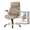 Taupe, variant on Nouhaus Posture Ergonomic PU Leather Office Chair. Click5 Lumbar Support with Flip-Up Arms. Modern Executive Chair and Computer Desk Chair