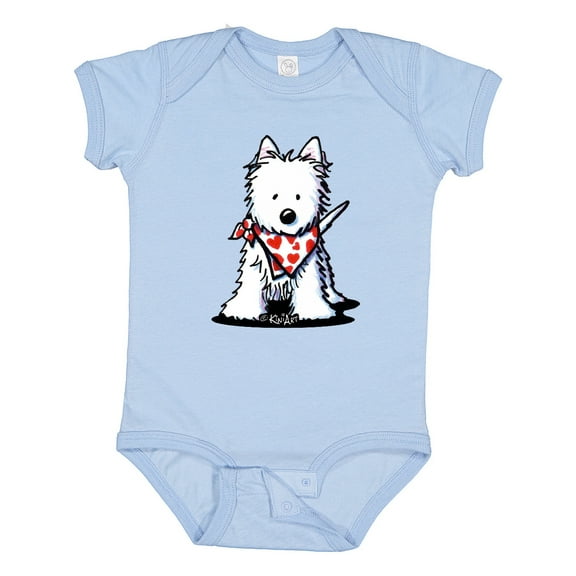 Inktastic Westie in Bandana Boys or Girls Baby Bodysuit
